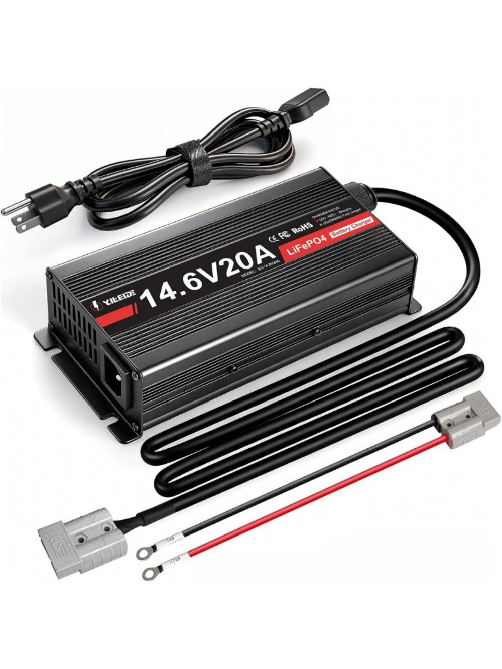 12V 20A Lithium Battery Charger for 14.6V LiFePO4 Batteries